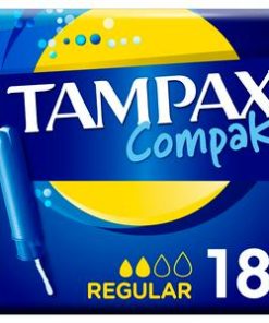 Tampax Compak Regular Tampons Applicator x18