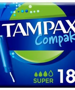 Tampax Compak Super Tampons Applicator x18