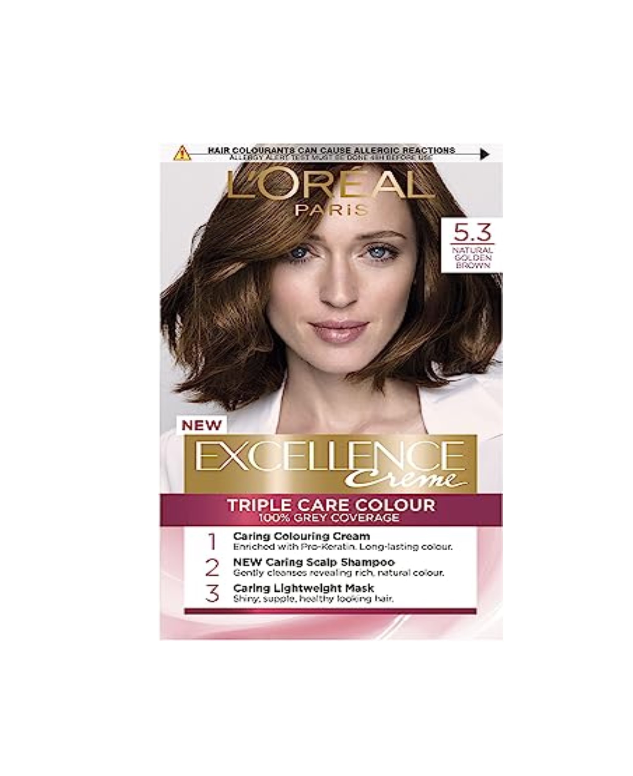 LOREAL PARIS EXCELLENCE CREME HAIR COLOUR- NATURAL GOLDEN BROWN-5.3