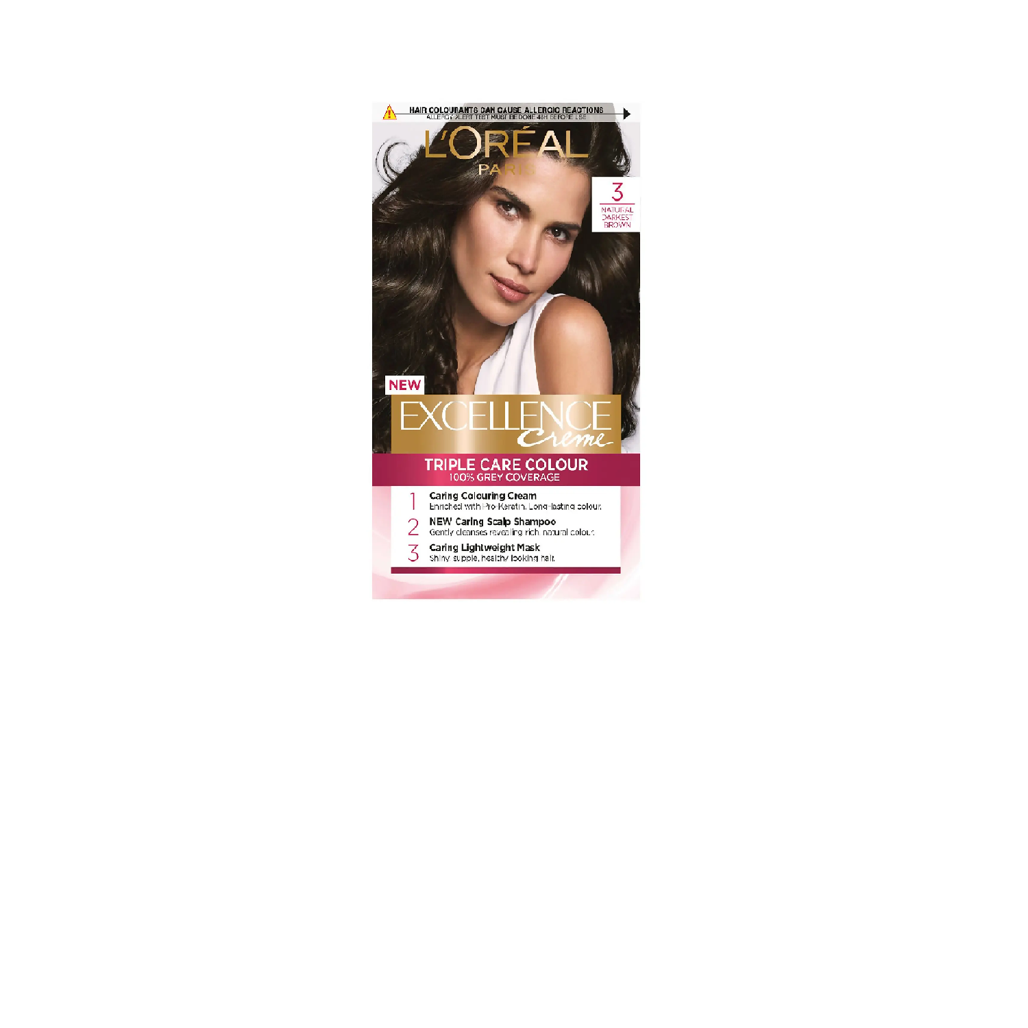 LOREAL PARIS EXCELLENCE CREME HAIR COLOUR- NATURAL DRAKEST BROWN-3