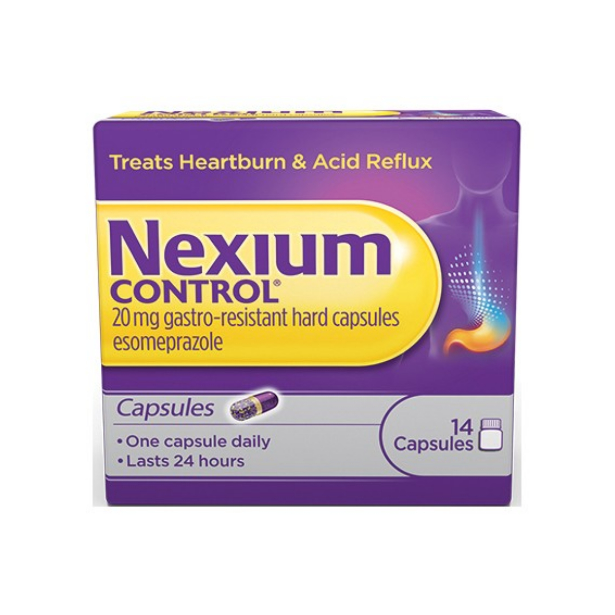 Nexium Control 20mg Gastro-Resistant Hard Capsules - Pack of 14