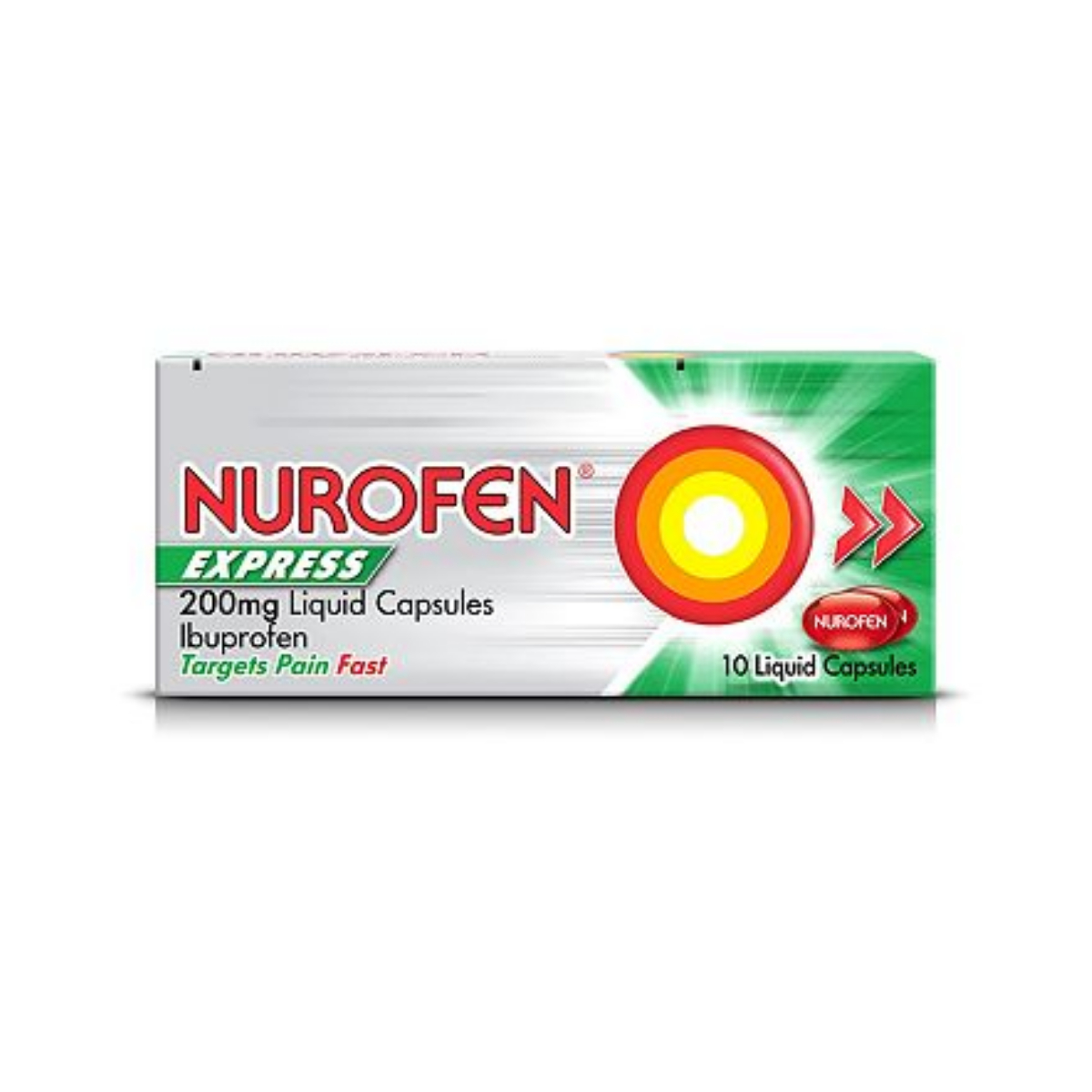 Nurofen Express 200mg Liquid Capsules - Pack of 10