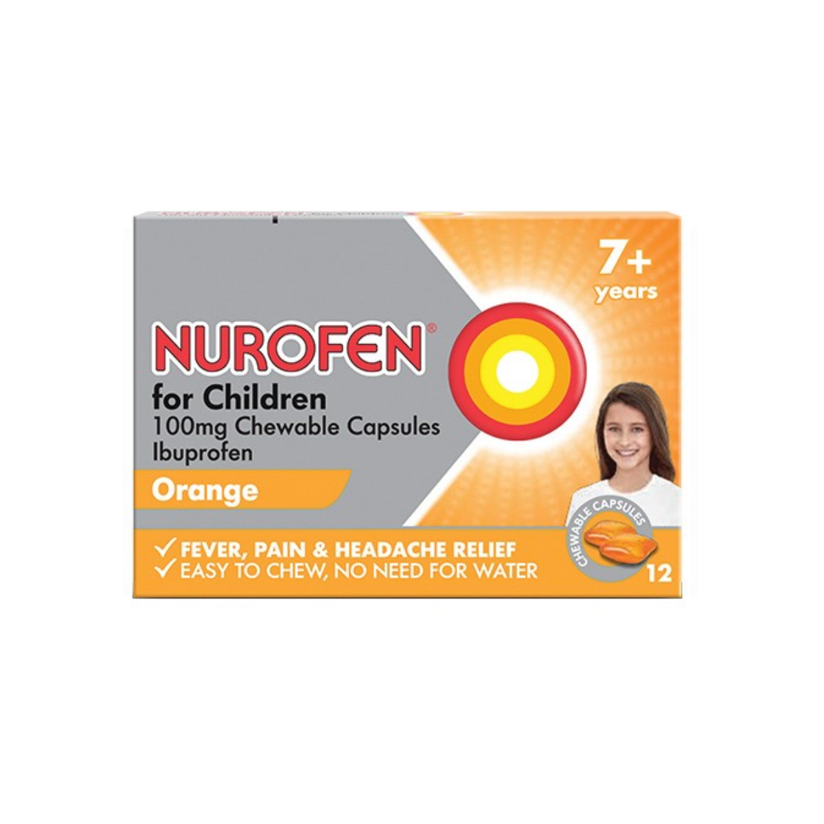 Nurofen for Children 100mg Chewable Capsules - Pack of 12