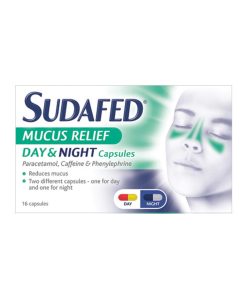 Sudafed Mucus Relief Day & Night Capsules - Pack of 16