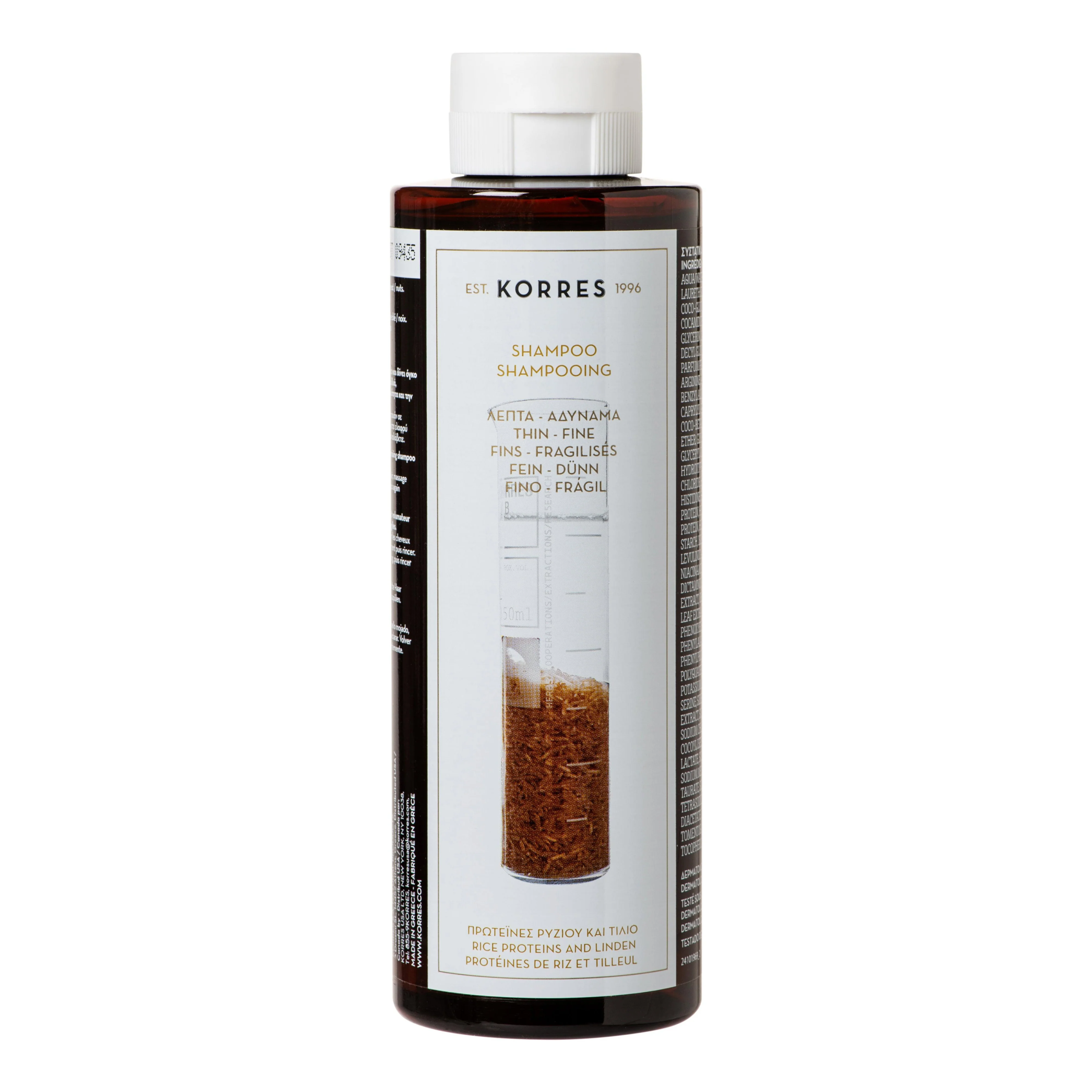 Korres Shampoo Rice Protein and Linden for Thin and Fine Hair 250ml