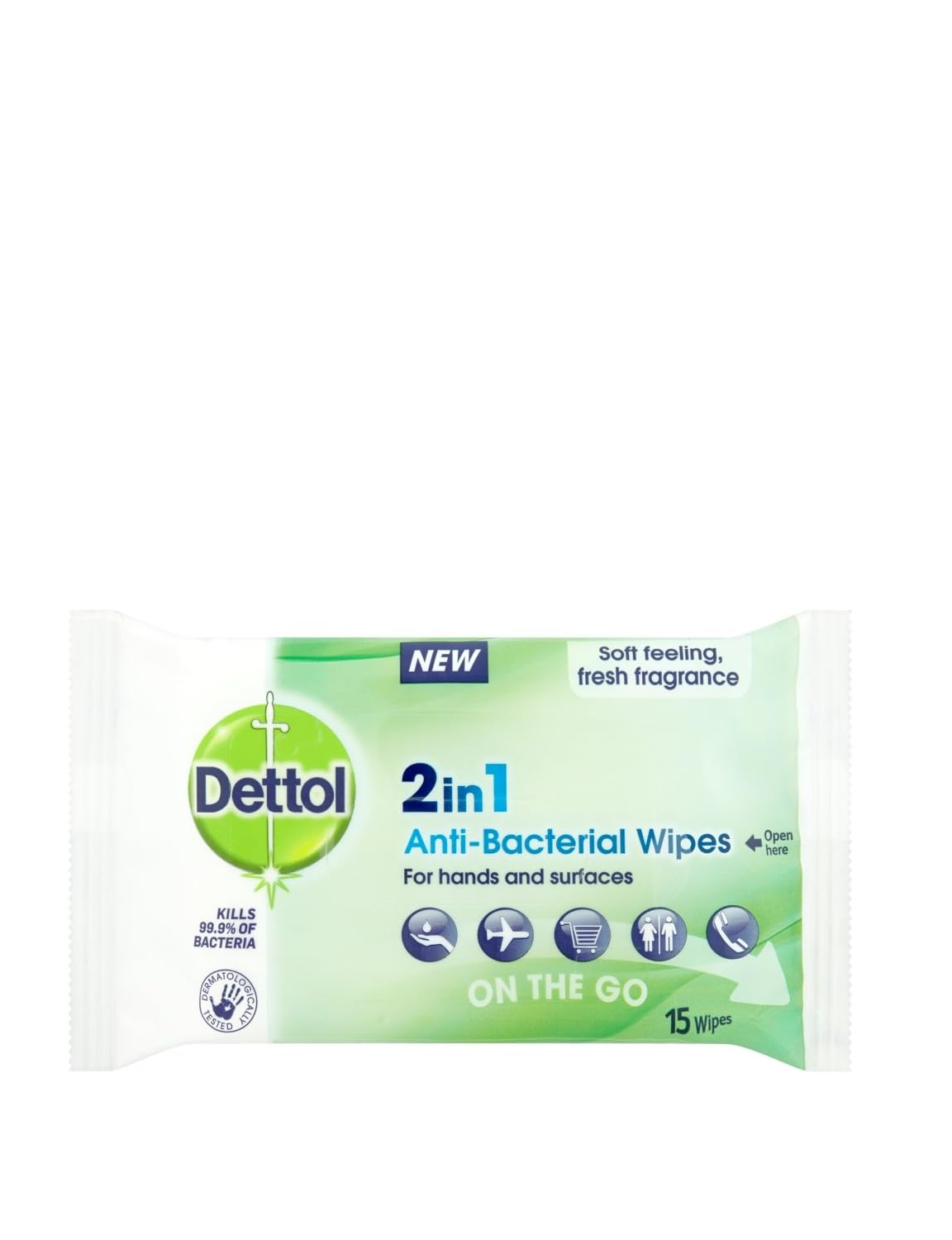 Dettol 2In1 Anti-Bact Wipes 15'S