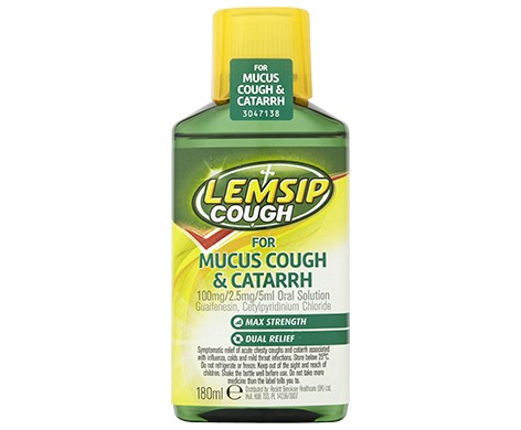 Lemsip Cough for Mucus Cough & Catarrh Oral Solution - 180ml
