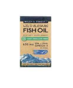 Wiley's Finest Fish Oil- Easy Swallow Minis- 60 Capsules