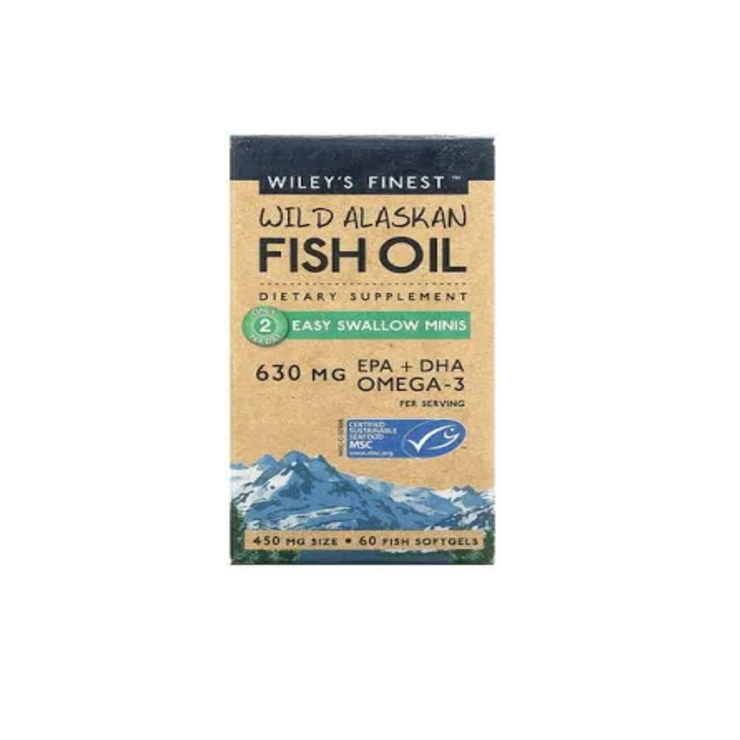 Wiley's Finest Fish Oil- Easy Swallow Minis- 60 Capsules